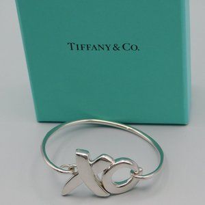 TIFFANY & CO. PICASSO XO HUGS & KISSES 6.5" SILVER BANGLE BRACELET